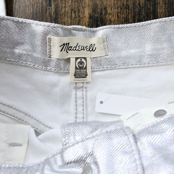 Madewell '90s Straight Jean in Silver Foil Sz 27 - Picture 8 of 14